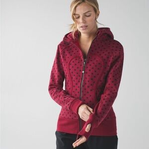 Lululemon Scuba Hoodie II Size 2 Polka Dot Ladybug Red